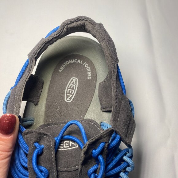Keen Uneek Mens 10.5M Sandal Blue Aqua Paracord Bungee Outdoor Hiking Active EUC - Picture 5 of 10